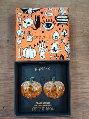 Piper K Halloween/Autumn Stud Earrings